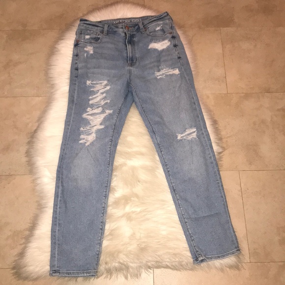 American Eagle Outfitters Denim - American Eagle Distressed Denim Mom Jeans
